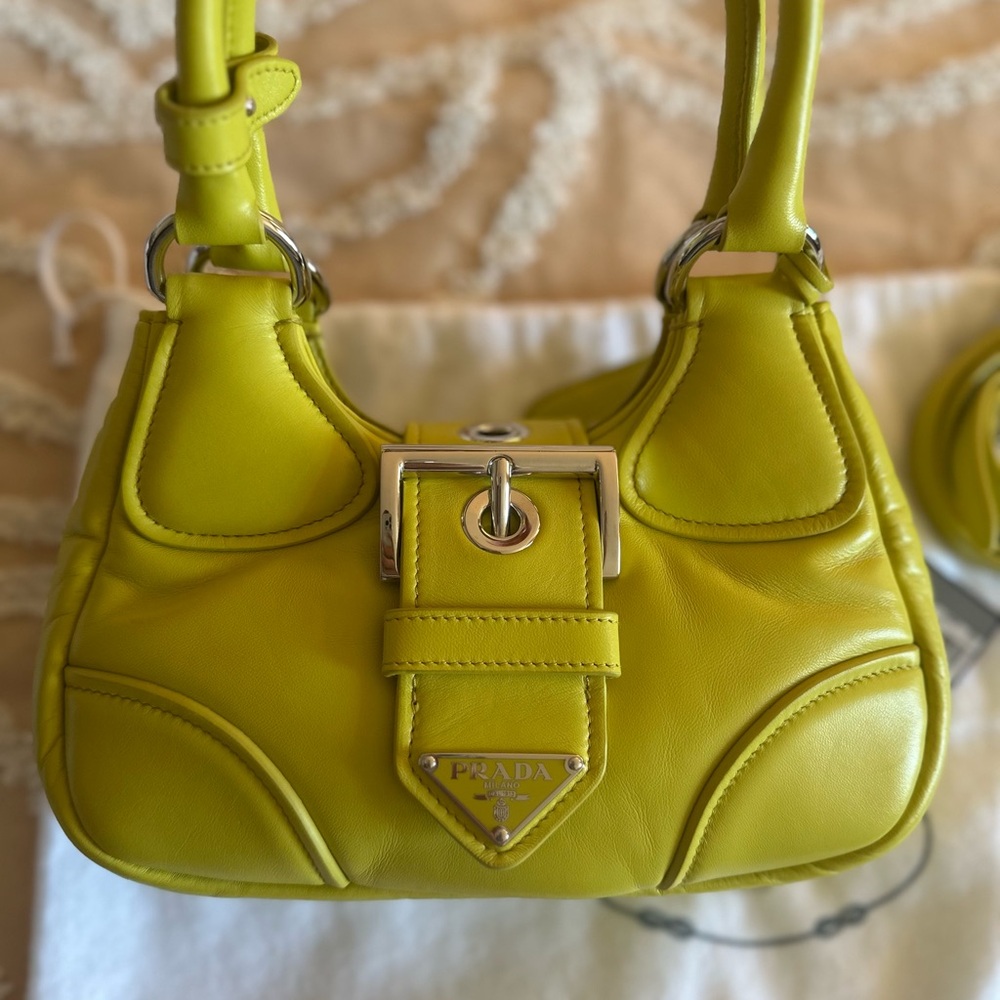 Prada Yellow Leather Women's Bag
